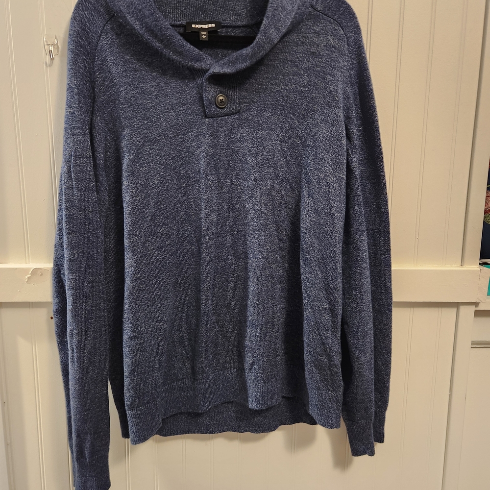 Express Men's Crewneck Sweater in Deep Blue Super Do G